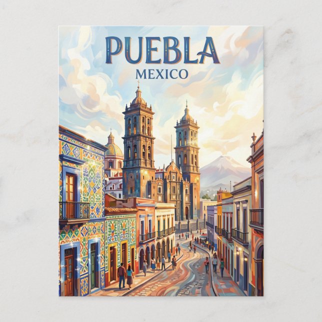 Carte Postale Ville de Puebla Mexique (Devant)