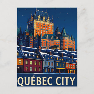 Carte Postale 🏰 VILLE DE QUÉBEC — Rues de conte de fées après l