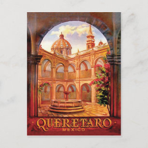 Carte Postale ville de Queretaro, architecture, Mexique, voyage 