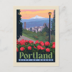 Carte Postale Ville de Rose   Portland, Oregon