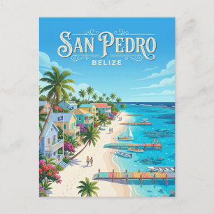 Carte Postale Ville de San Pedro Belize