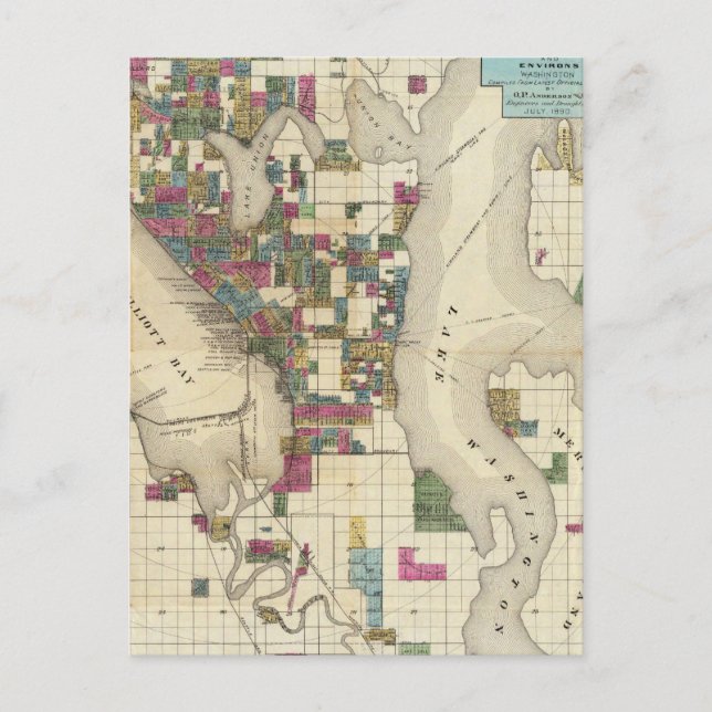 Carte Postale Ville De Seattle Et Environs (Devant)