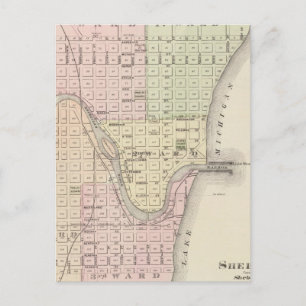 Carte Postale Ville de Sheboygan, siège du comté de Sheboygan Co