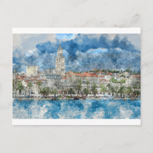 Carte Postale Ville de Split en Croatie