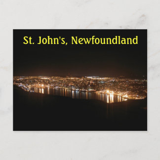 Carte Postale Ville de St. John's à la nuit
