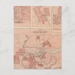 Carte Postale Ville d'Elkhart, Elkhart Co avec Goshen