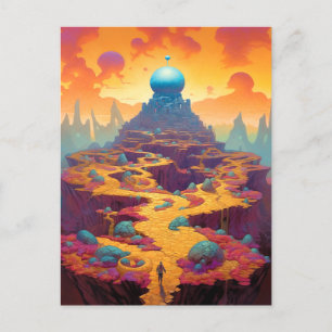 Carte Postale Ville d'Imaginaire surréaliste