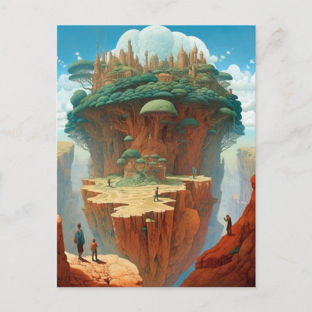 Carte Postale Ville d'Imaginaire surréaliste (Devant)