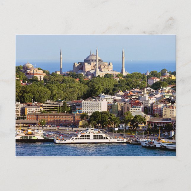 Carte Postale Ville d'Istanbul, paysage urbain en Turquie (Devant)