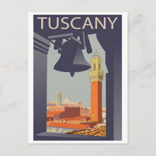 Carte Postale Ville en Toscane, Italie. Vue depuis la fenêtre de