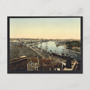 Carte Postale Ville et port, Nantes, France classique Photochrom
