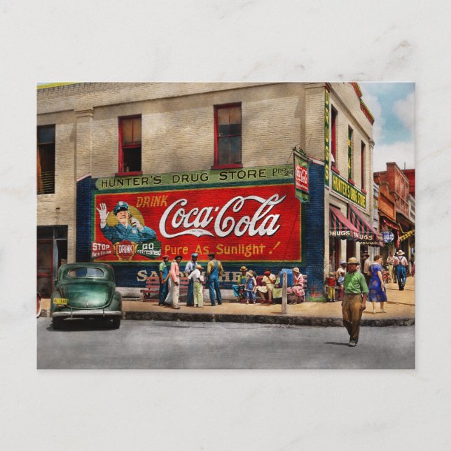 Carte Postale Ville - Greensboro GA - Hunter's Drug Store 1939 (Devant)