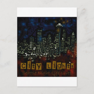 Carte Postale Ville Lumières Seattle