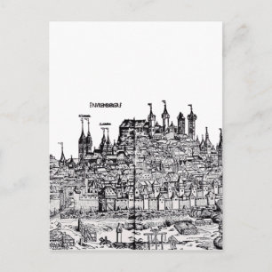Carte Postale Ville médiévale de Nuremberg en Allemagne
