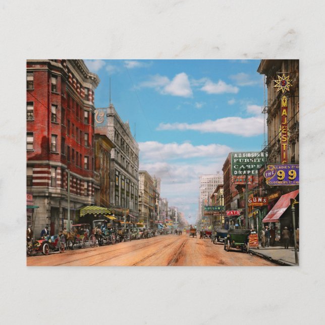 Carte Postale Ville - Memphis TN - Main Street Mall 1909 (Devant)