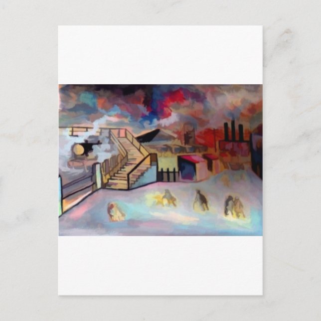 CARTE POSTALE VILLE MINIÈRE (Devant)