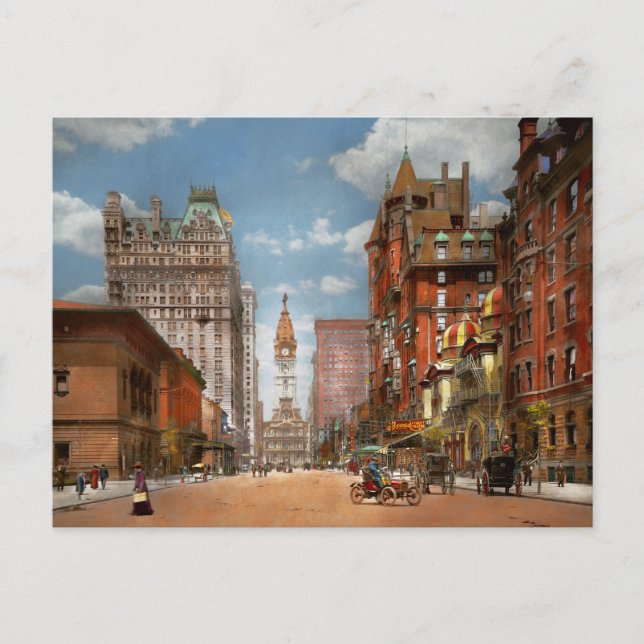 Carte Postale Ville - PA Philadelphie - Broad Street 1905 (Devant)