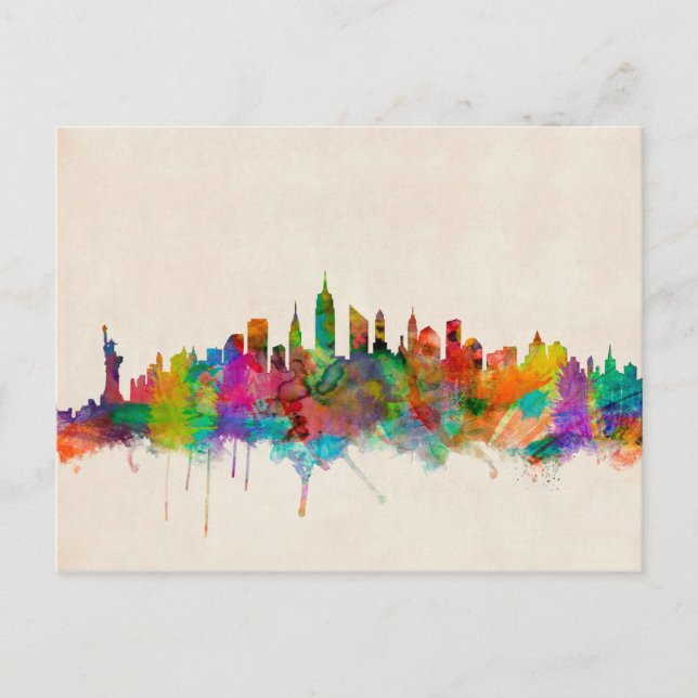 Carte Postale Ville Skyline de New York (Devant)
