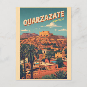 Carte Postale Ville vintage de Ouarzazate kasbah désert du Sahar