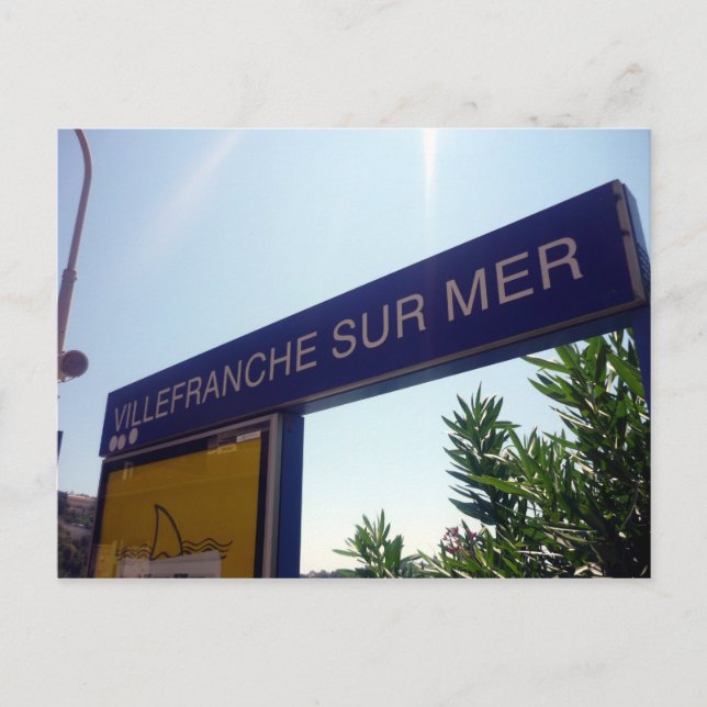 Carte Postale villefranche enseigne (Devant)