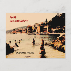Carte Postale Villefranche-sur-Mer, plage,