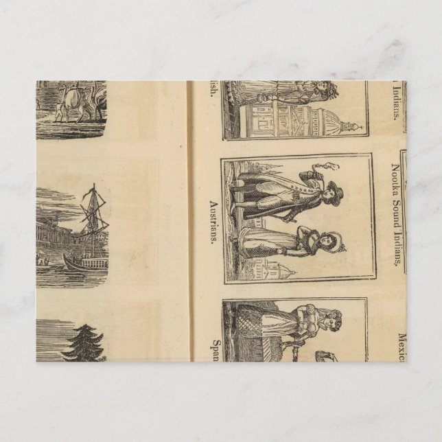 Carte Postale Villes, costumes (Devant)
