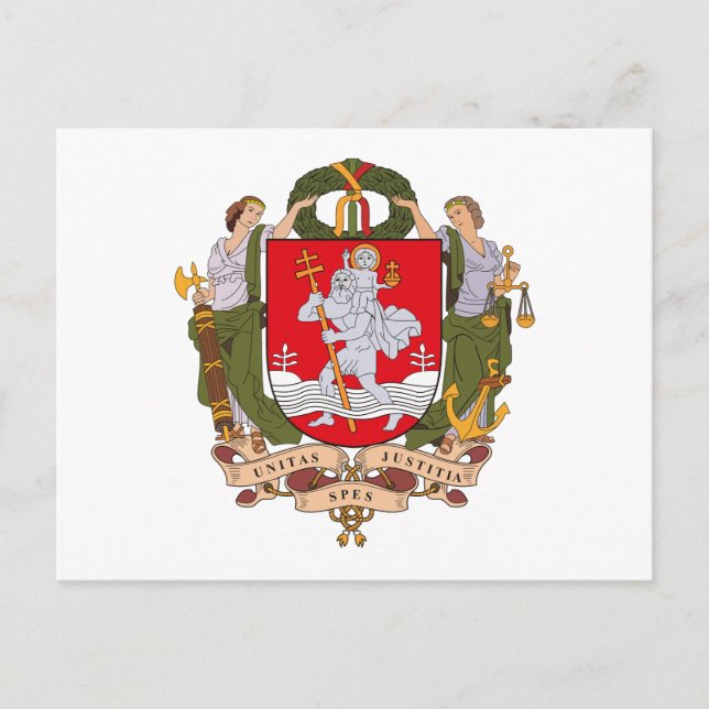 Carte postale Vilnius Coat d'armoiries (Devant)