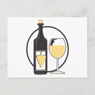 Carte Postale Vin blanc