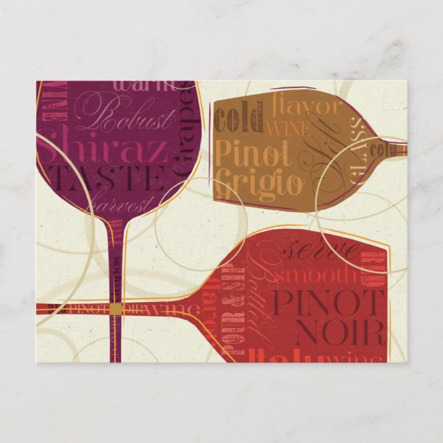 Carte Postale Vin coloré (Devant)