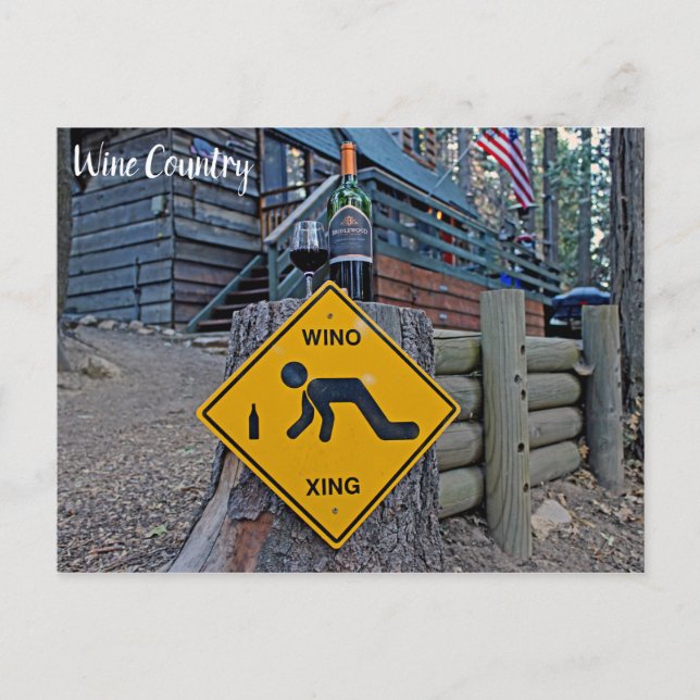 Carte postale Vin Country Wino Xing Fun ! (Devant)