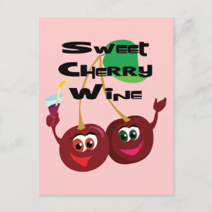 Carte Postale Vin de cerise sucrée