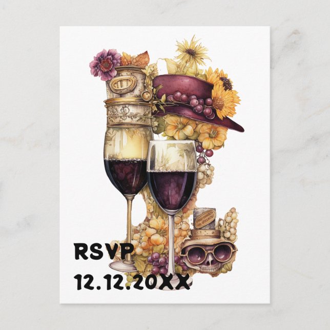 Carte Postale Vin de vapeur rsvp (Devant)