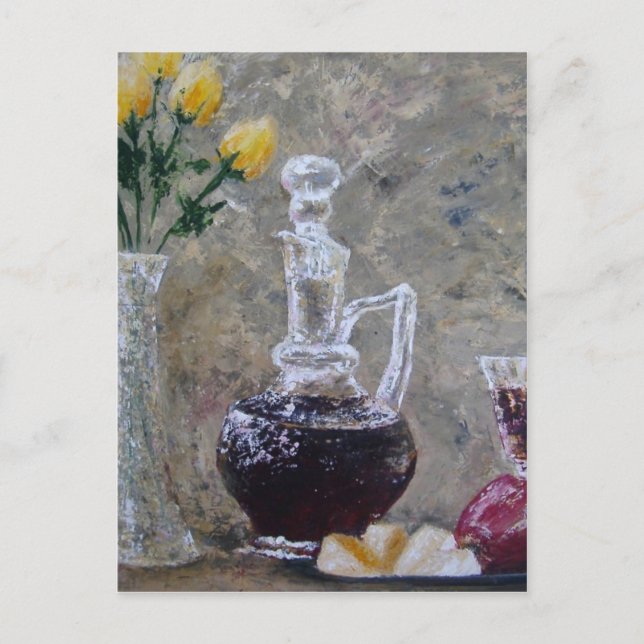 Carte Postale Vin et fromage (Devant)