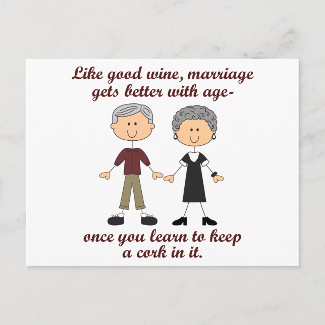 Carte Postale Vin et mariage (Devant)