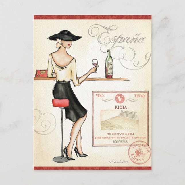 Carte Postale Vin fashionista (Devant)
