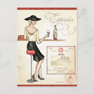 Carte Postale Vin fashionista