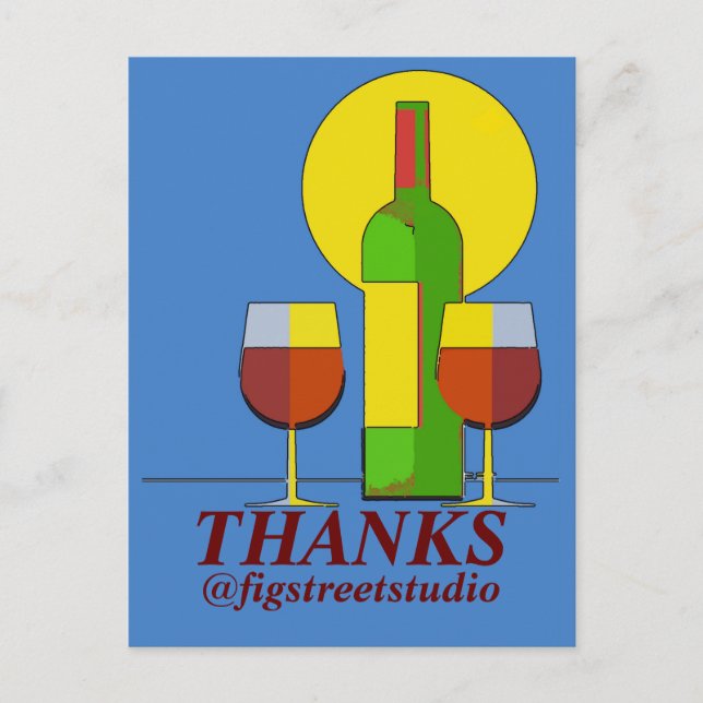 Carte Postale Vin, modifier le texte (Devant)