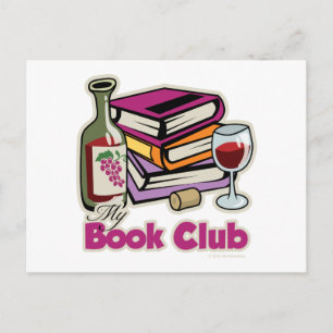 Carte Postale Vin: Mon club de livres