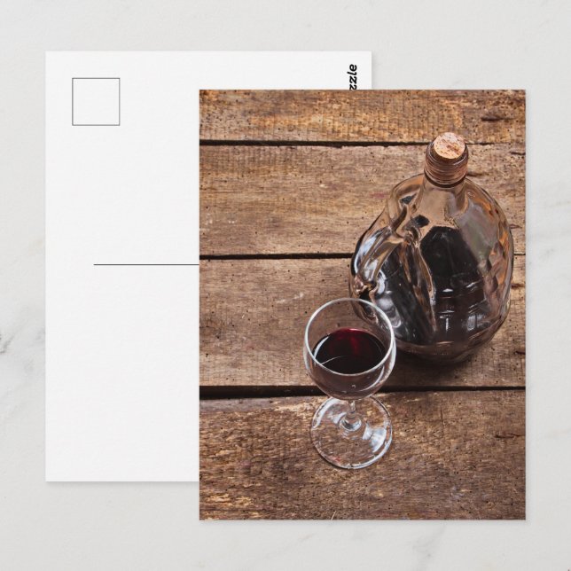 Carte Postale vin rouge (Devant / Derrière)
