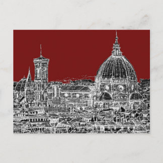 Carte Postale Vin rouge Florence dome
