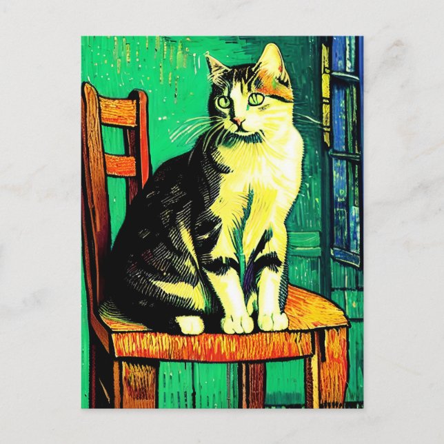 Carte postale Vincent Cat Gogh (Devant)