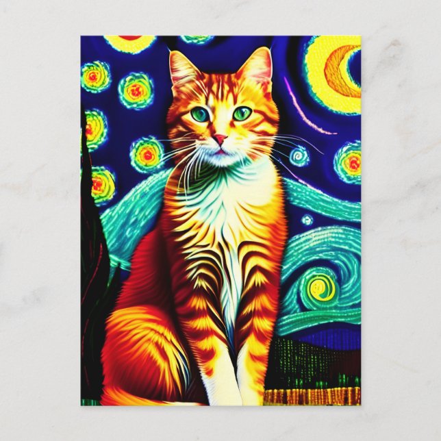 Carte postale Vincent Cat Gogh (Devant)