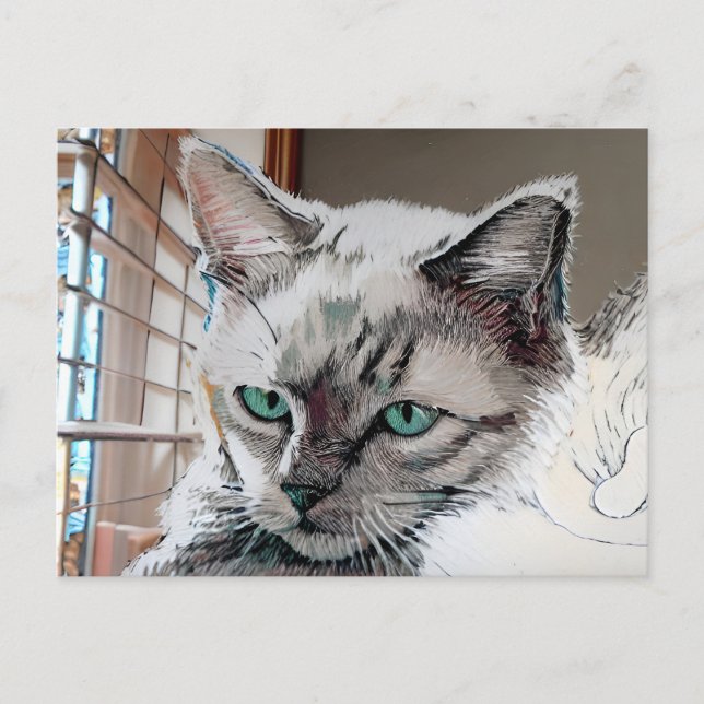 Carte postale Vincent Cat Gogh (Devant)