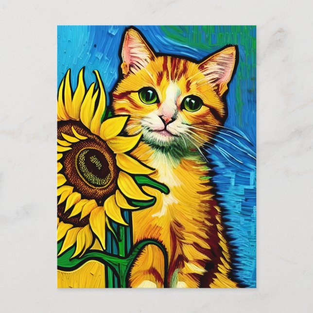 Carte postale Vincent Cat Gogh (Devant)