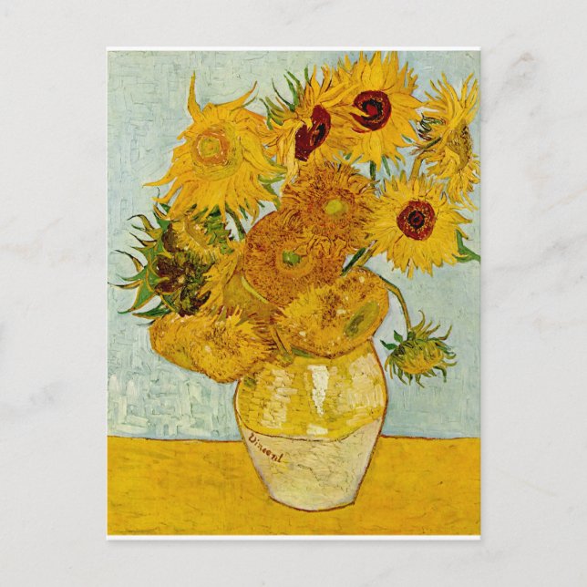 Carte Postale Vincent Van Gogh 12 Tournesols Impressionniste (Devant)