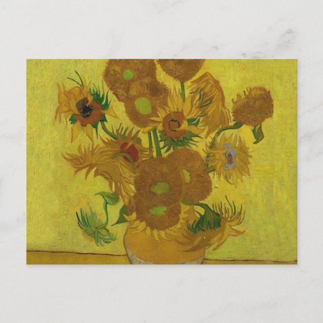 Carte Postale Vincent Van Gogh 15 Peinture de tournesols (Devant)