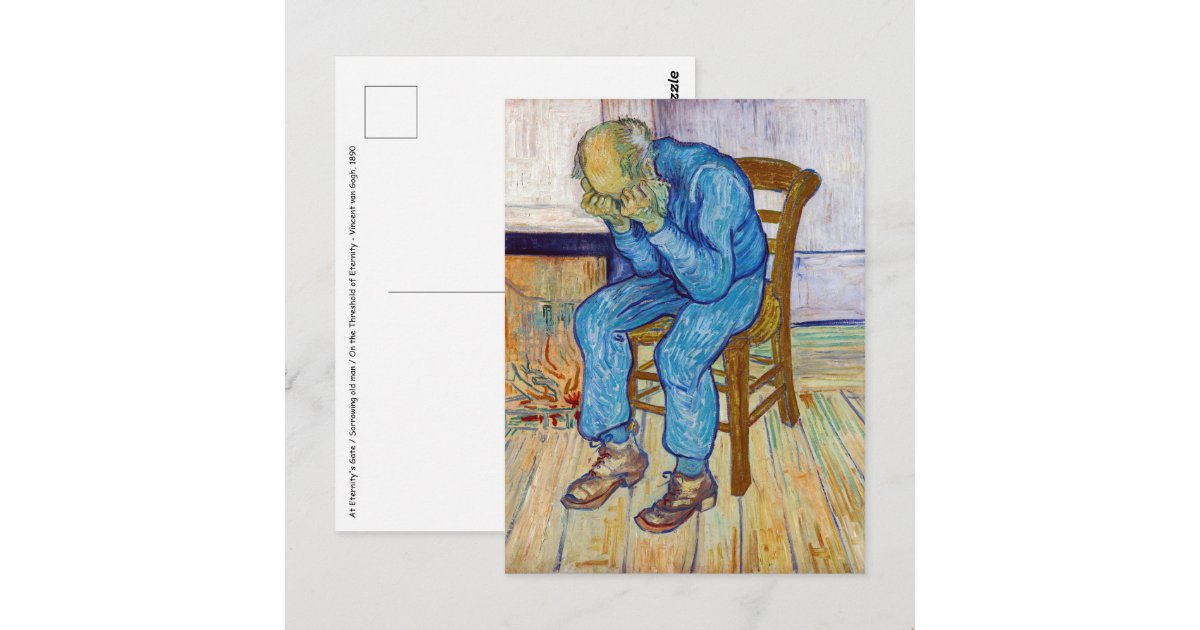 Carte Postale Vincent van Gogh - À la porte de l'éternité | Zazzle.fr