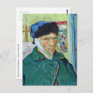 Carte Postale Vincent van Gogh - Autoportrait avec oreille bandé