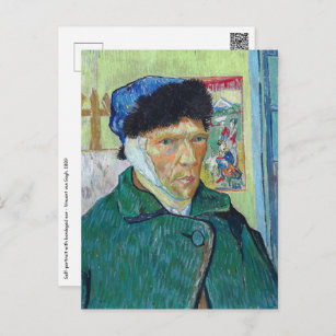 Carte Postale Vincent van Gogh - Autoportrait avec oreille bandé