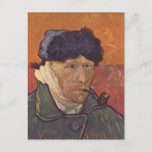 Carte Postale Vincent Van Gogh -Autoportrait avec oreille déchaî